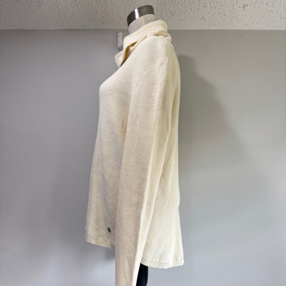 LAUREN RALPH LAUREN Cowl Neck Waffle Knit Long Sleeve Top - Picture 3 of 10